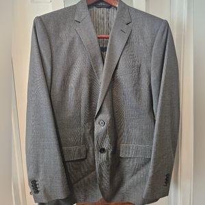 **SOLD**Banana Republic Med Grey Dots Marzotto Wool Suit 42S 33/30
